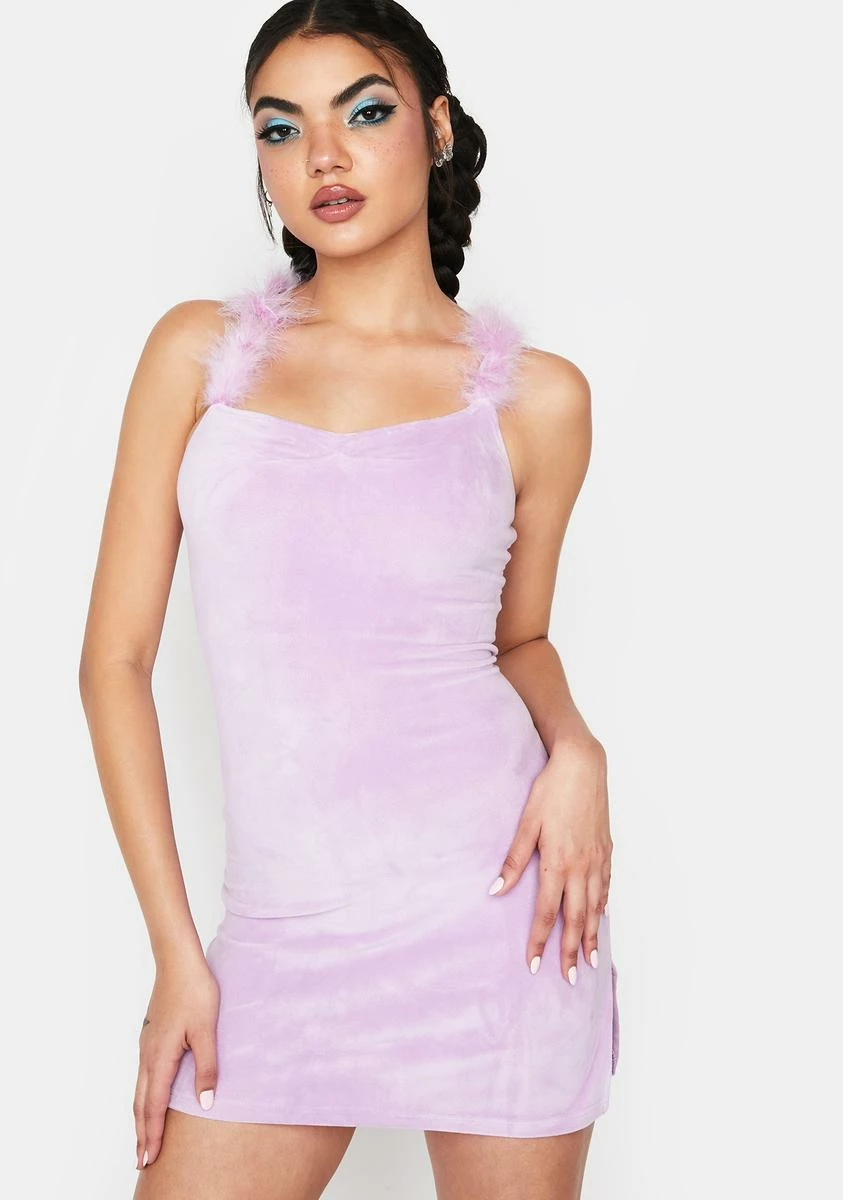X_ Half Heart Lilac Popstar Privilege Mini Dress