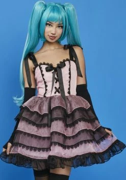 Dolls Kill X Hatsune Miku Take The Stage Babydoll Dress