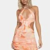 X_New Pink Crush Special Appearance Cut Out Dress