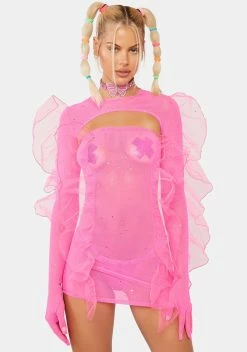 Club Exx Wonder Pixie Mesh Dress Set