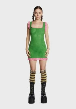 NGOrder Crochet Frill Mini Dress