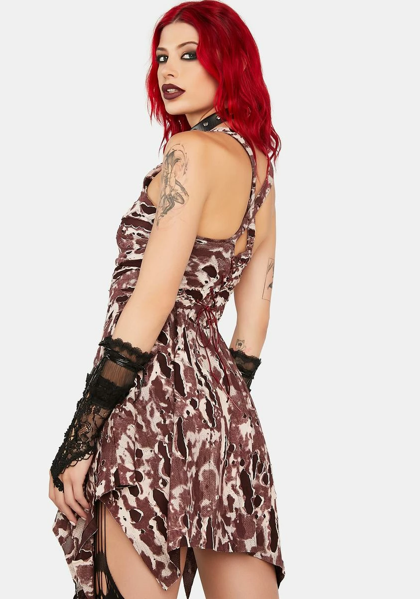 DARK IN LOVE Bloody Halter Mini Dress - Image 4