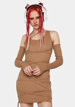 X_No Vacancy Pixie In Distress Strappy Mini Dress