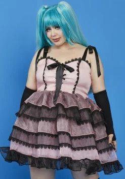 Dolls Kill X Hatsune Miku Plus Take The Stage Babydoll Dress