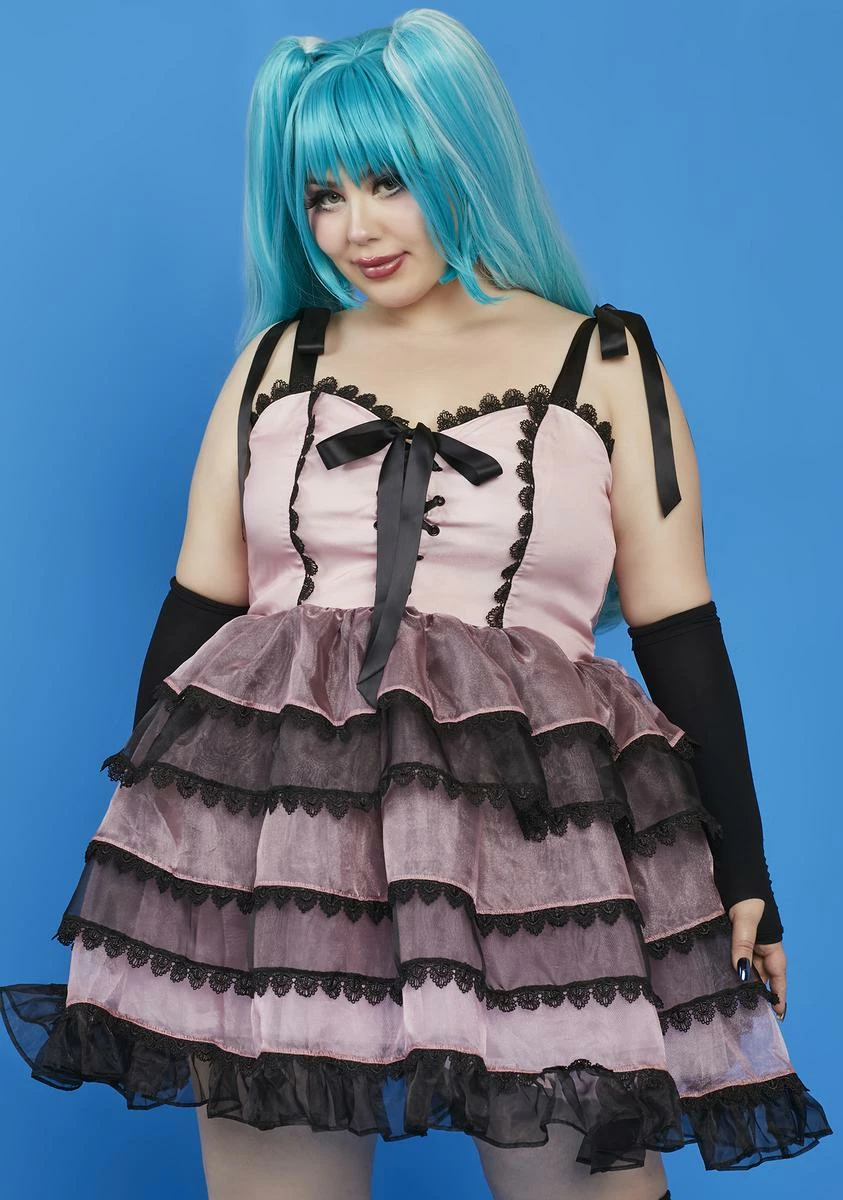 Dolls Kill X Hatsune Miku Plus Take The Stage Babydoll Dress