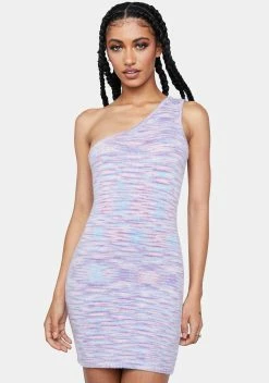 Motel Mix Space Dye Purple Mandya Mini Dress
