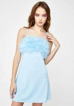 Sugar Thrillz Royal Flirty N' Thriving Marabou Dress