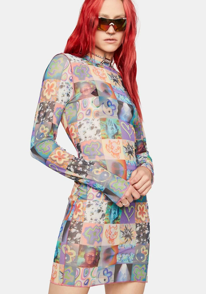 The Ragged Priest Memories Mesh Mini Dress - Image 2