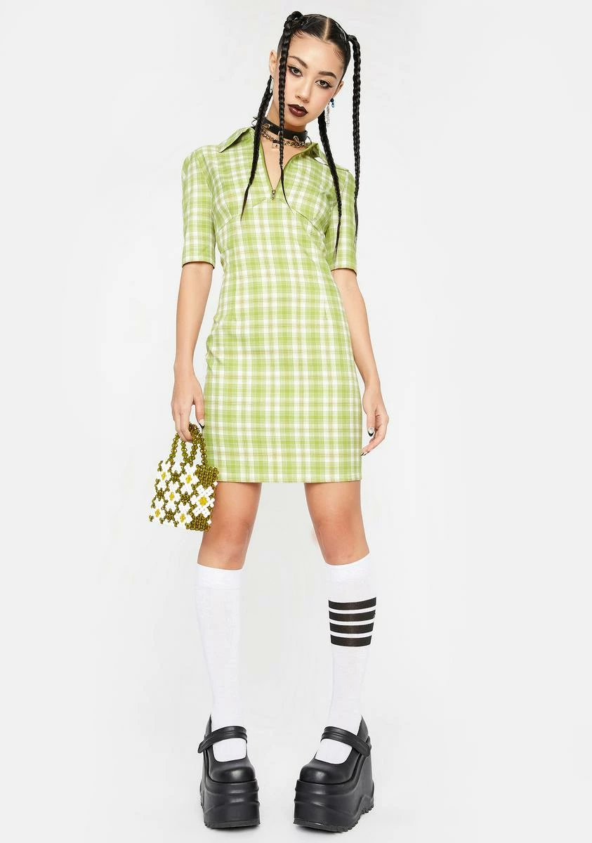 Glamorous Check Polo Shirt Dress - Image 3