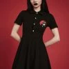 Dolls Kill X Emily The Strange Killing Time Embroidered Mini Dress