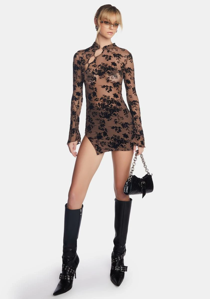 X_New Pink Chocolate Make A Move Mini Dress - Image 3