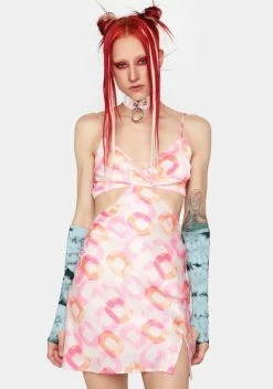 X_Cotton Candy Secret Party Cut Out Dress
