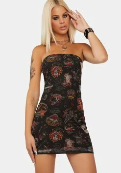 Ed Hardy Flashboard Tube Mini Dress
