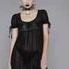 Widow Dark Wayward Romance Chiffon Babydoll Dress