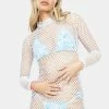 Club Exx Icy Kinetic Kitten Fishnet Dress