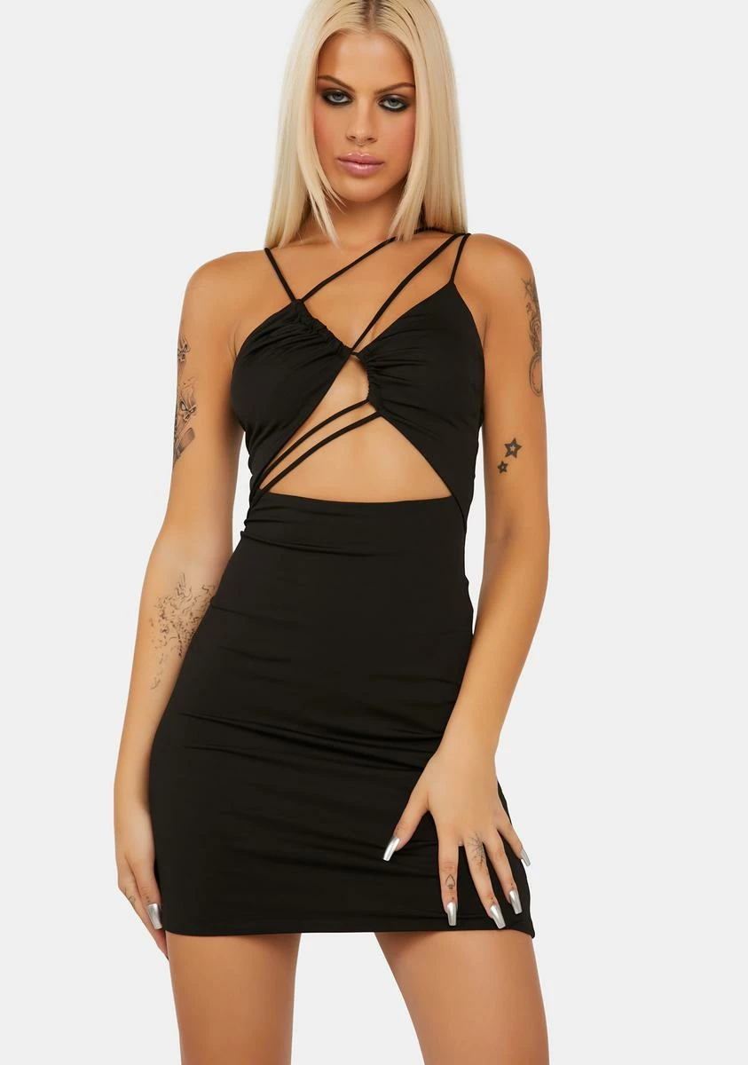 X_Cotton Candy Dark Time To Party Cutout Mini Dress