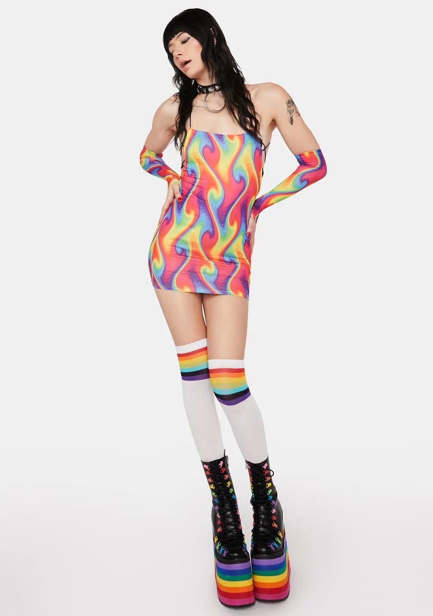 X_Wink Gal Wild Heat Dress & Gloves Set - Image 3