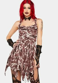 DARK IN LOVE Bloody Halter Mini Dress