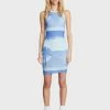 BDG Blue Polarised Print Tank Mini Dress