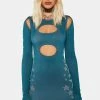 Basic Pleasure Mode Cyberspace Cut-Out Dress & Shrug Set