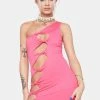 X_ Half Heart Candlelit Dinner Cut Out Dress