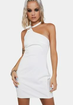 X_EtClet Iced Out One-Shoulder Mini Dress