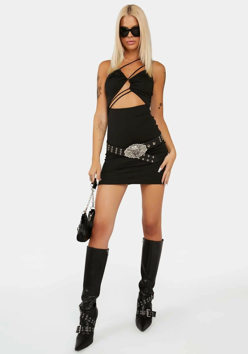 X_Cotton Candy Dark Time To Party Cutout Mini Dress - Image 3