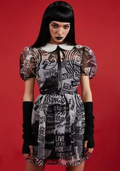 Dolls Kill X Emily The Strange Bad Attitude Organza Dress