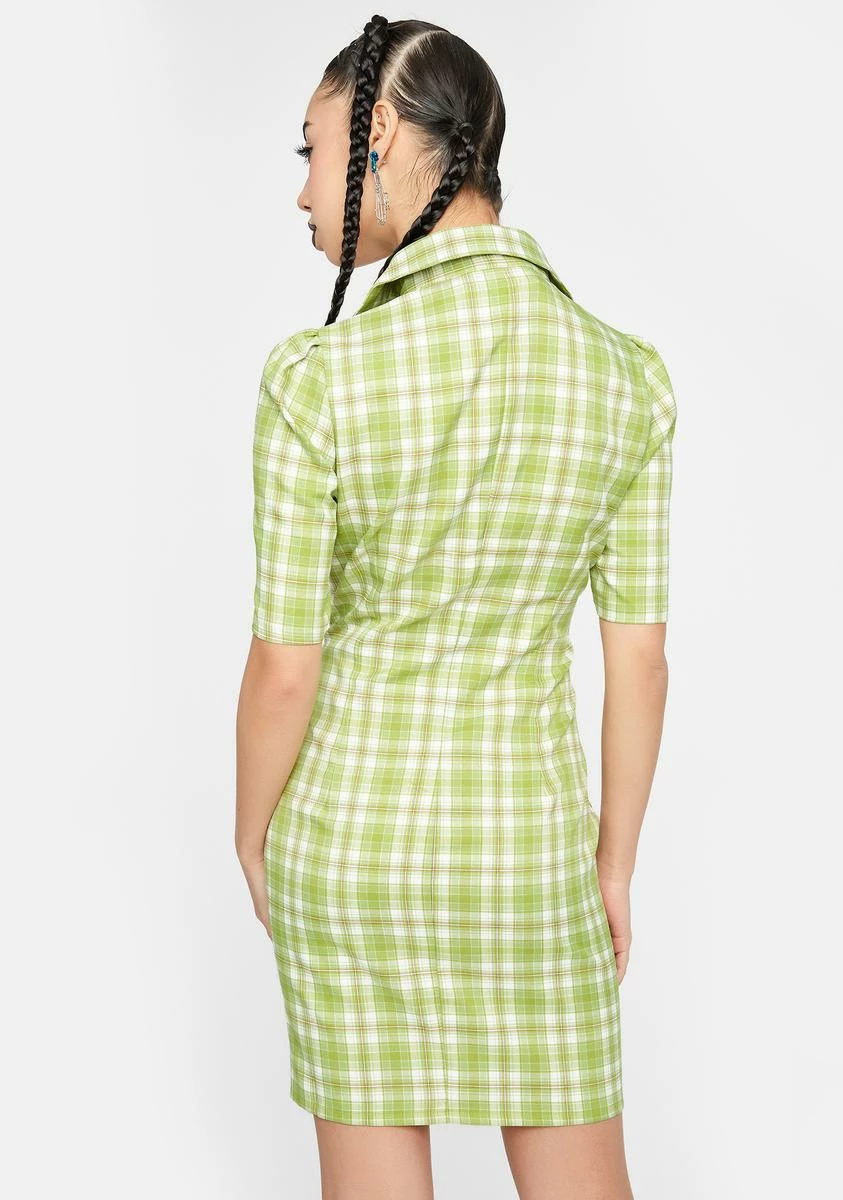 Glamorous Check Polo Shirt Dress - Image 4