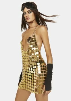 Club Exx Sunlight Deity Sequin Mini Dress