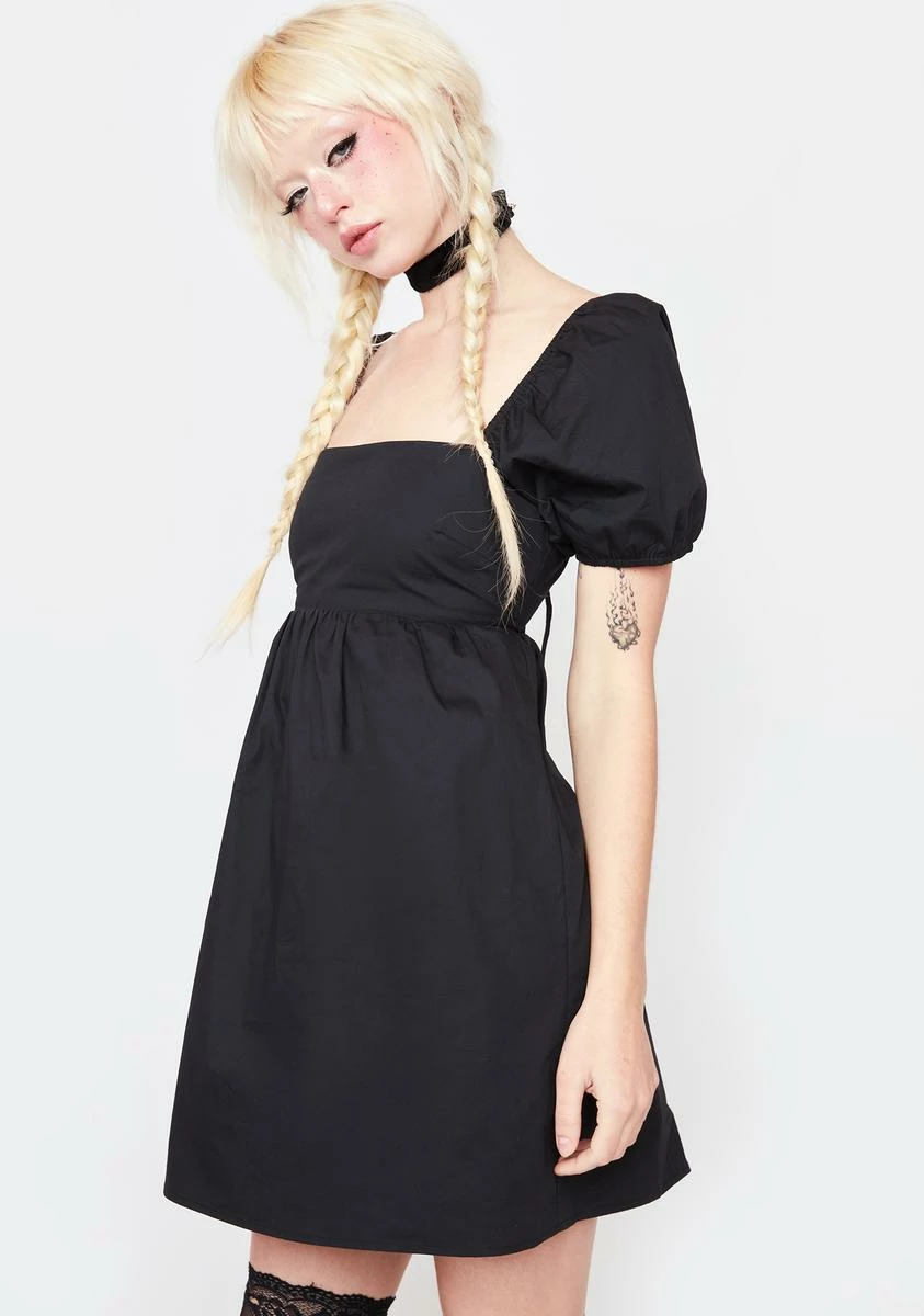 X_Lelis Night Call Me Angel Tie Back Babydoll Dress - Image 2