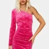Juicy Couture Free Love One Shoulder Embossed Dress