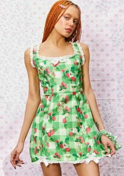 Dolls Kill X Strawberry Shortcake Zing In Spring Mini Dress