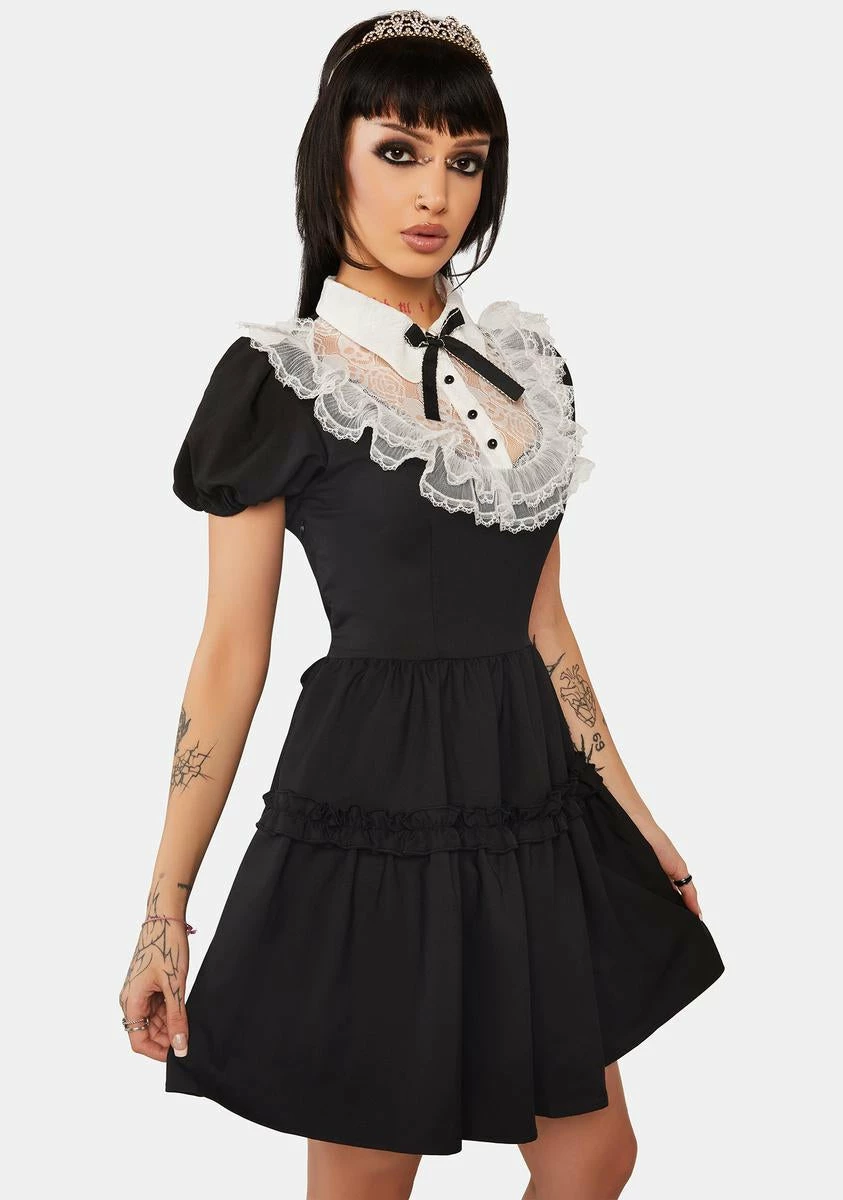DARK IN LOVE The Princess Comes Across Contrast Ruffle Collar Dress - Image 2
