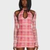 X_New Pink Rose Never Before Seen Mini Dress