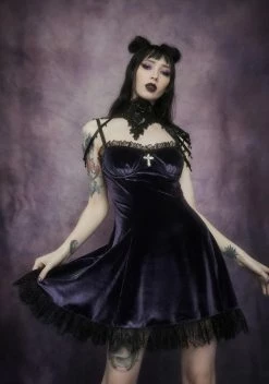 Widow Violet Blind Faith Velvet Dress
