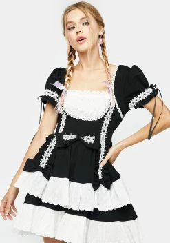 Sugar Thrillz Noir Fancy A Slice Mini Dress