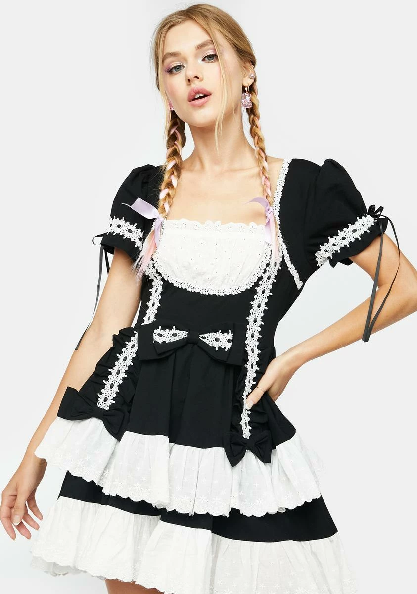 Sugar Thrillz Noir Fancy A Slice Mini Dress