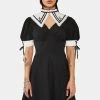 DARK IN LOVE Magic Princess Cross Neckline Mini Dress