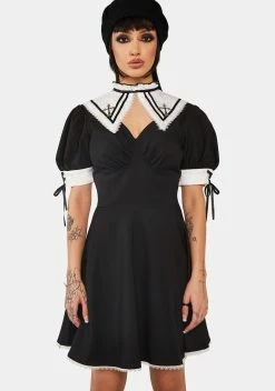 DARK IN LOVE Magic Princess Cross Neckline Mini Dress