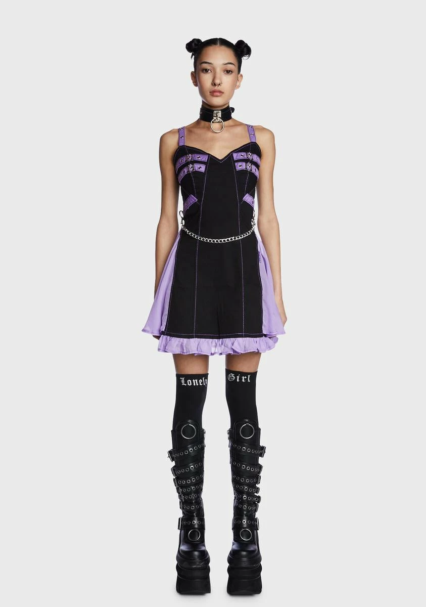 TRIPP NYC Lavender Chiffon Pleated Mini Dress