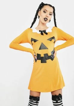 Trickz N' Treatz Carve A Smile Pumpkin Mini Dress