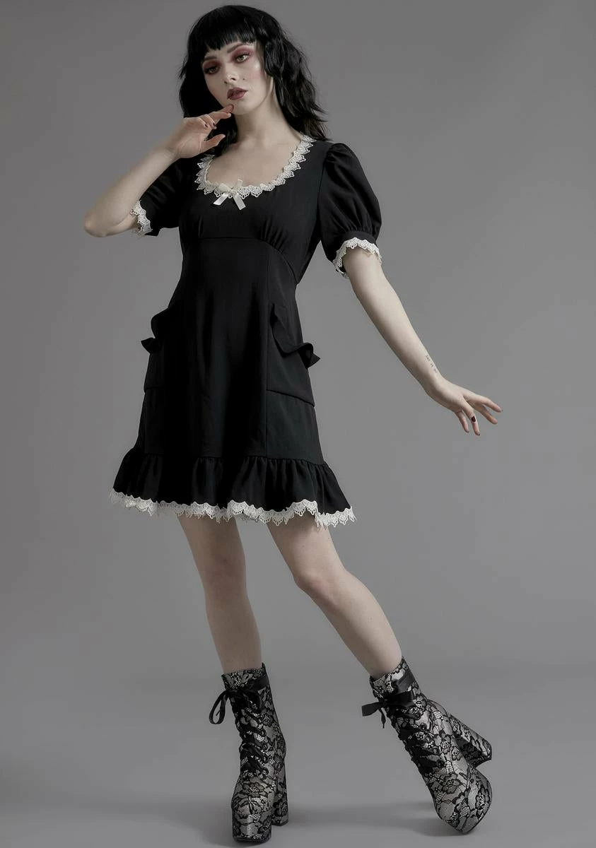 Widow Porcelain Gaze Babydoll Dress - Image 3