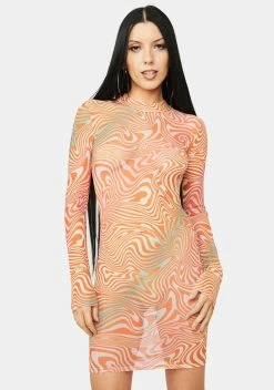 X_Hot & Delicious Staring Too Long Mesh Dress