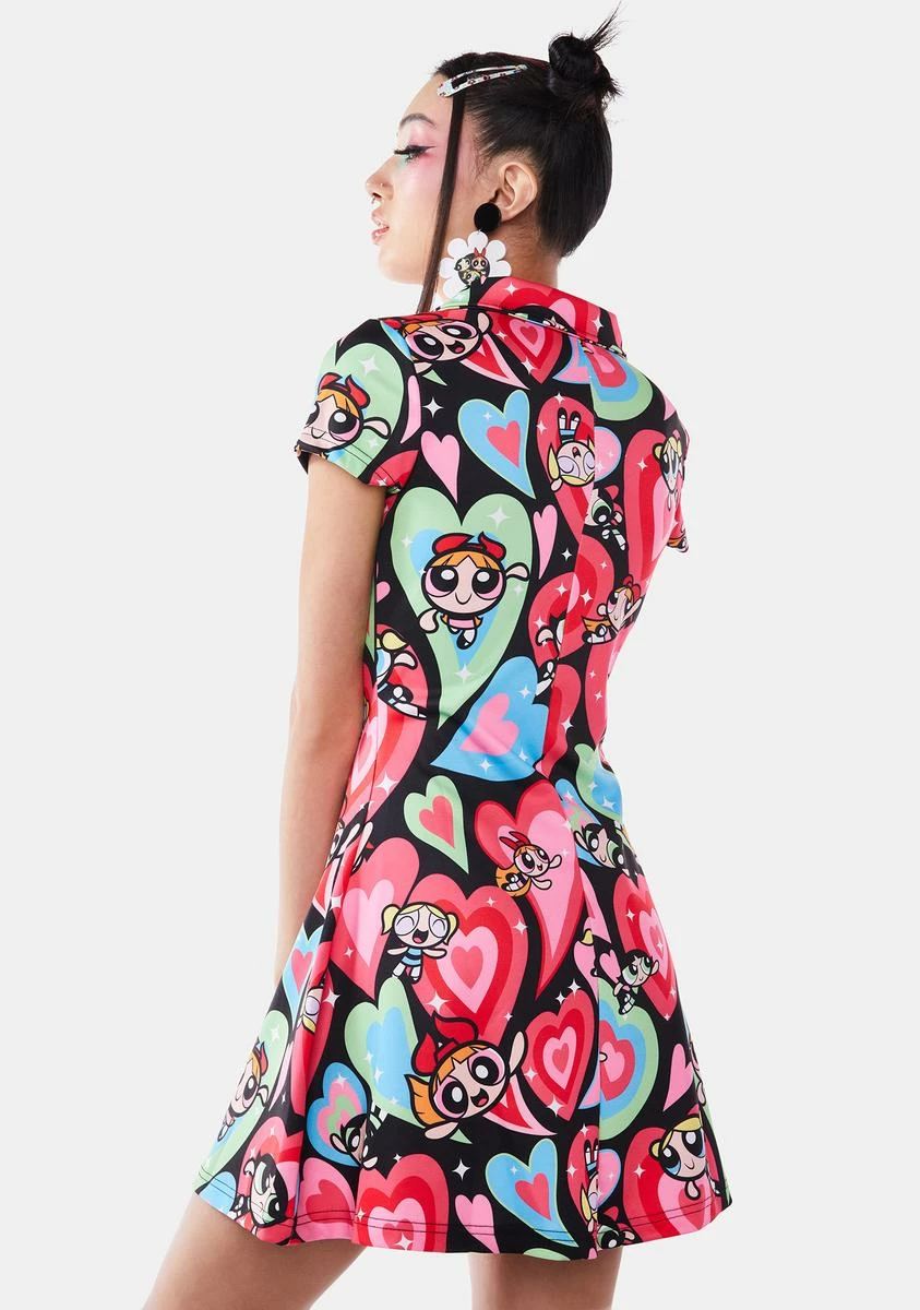 Dolls Kill X The Powerpuff Girls Sisterly Love Mini Dress - Image 4