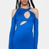 Motel Lycra Cobalt Dayani Mini Dress