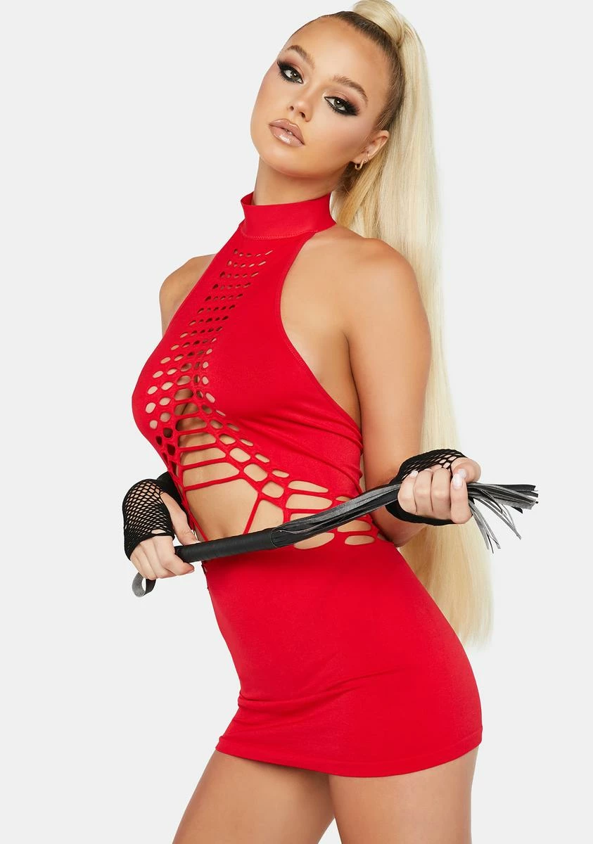 X_Pink Lipstick Make No Mistakes Seamless Dress - Image 2