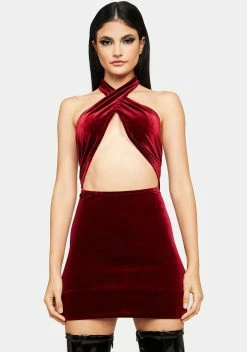 X_Bear Dance Hand It Over Velvet Dress