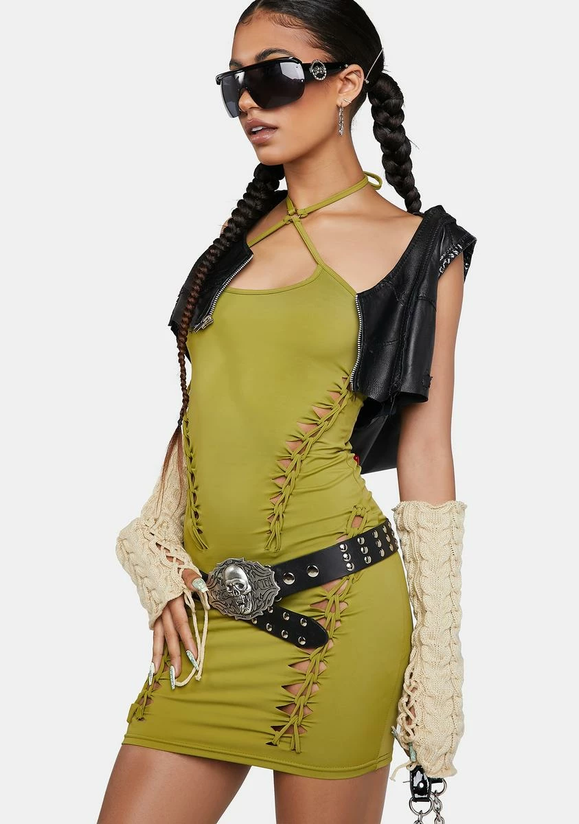 X_No Vacancy At Ease Cut-Out Mini Dress - Image 4