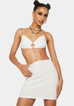 X_ Half Heart Heavenly Fave Track Halter Dress